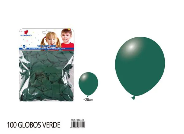 Globo de látex mate de 10 pulgadas 1.8 g, color verde botella, 100 piezas