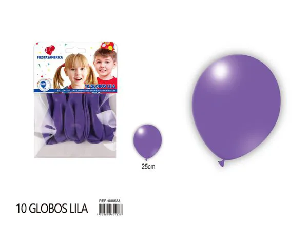 Globo de látex mate de 10 pulgadas 2.2 g, color morado oscuro, 10 piezas