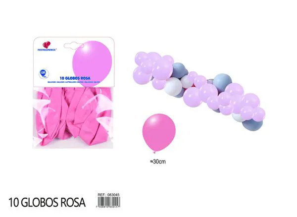 Globo de látex mate de 12 pulgadas 2.8 g, color rosa claro, 10 piezas