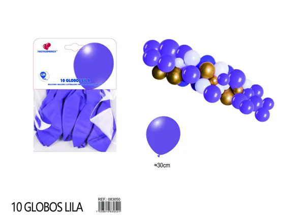 Globo de látex mate de 12 pulgadas 2.8 g, color morado, 10 piezas