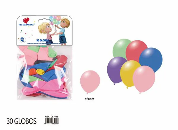 Globo de látex mate de 12 pulgadas 2.8 g, color surtido, 30 piezas