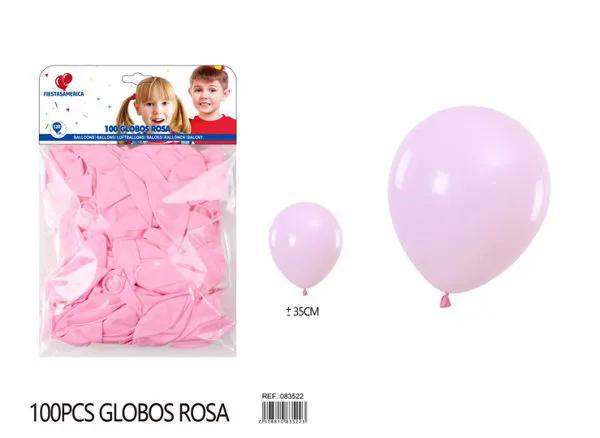Globo de látex mate de 12 pulgadas 2.8 g, color rosa claro, 100 piezas