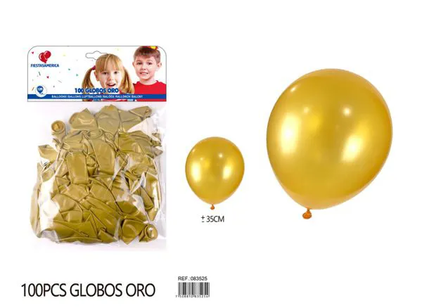 Globo perlado de 12 pulgadas, color dorado, 100 piezas