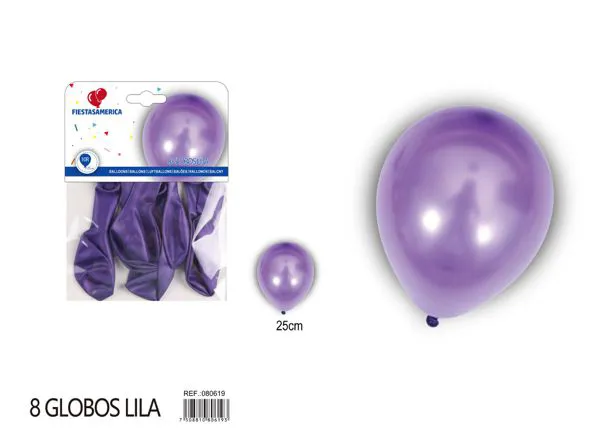 Globo perlado de 10 pulgadas, color morado oscuro, 8 piezas