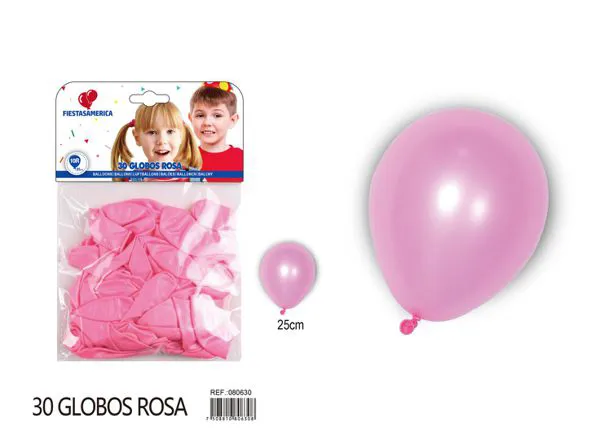 Globo perlado de 10 pulgadas, color rosa oscuro, 30 piezas
