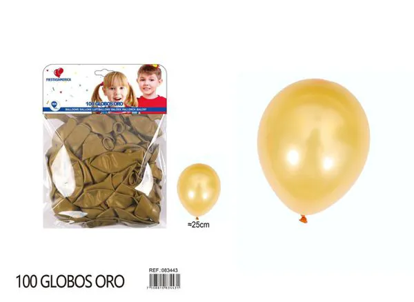 Globo perlado de 10 pulgadas, color dorado, 100 piezas