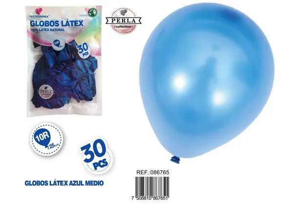 Globo perlado de 10 pulgadas, color azul oscuro, 30 piezas