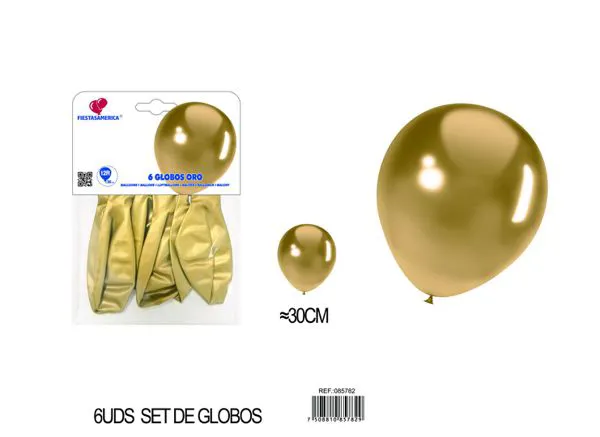Globo metálico de 12 pulgadas, 6 piezas