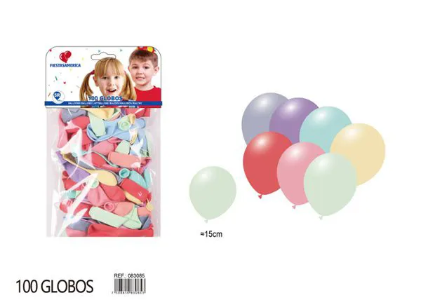Globo redondo color macaron de 5 pulgadas, surtido (rosa, verde, naranja, azul, azul grisáceo, morado, azul índigo, amarillo, rojo, fucsia), 100 piezas