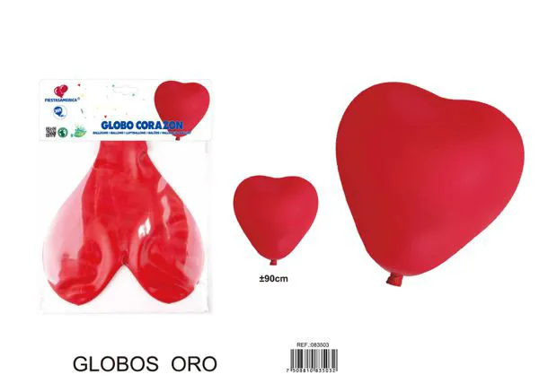 Globo de látex mate de corazón de 36 pulgadas, color rojo, 1 pieza
