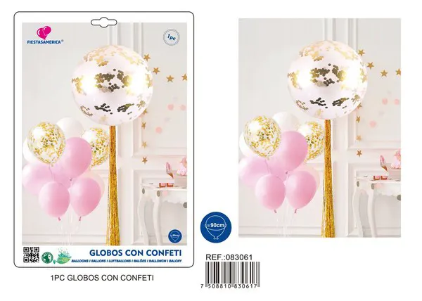 Globo de 36 pulgadas, 10 g, con lentejuelas redondas doradas, 1 pieza