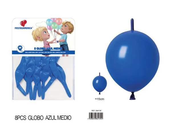 Globo de látex mate con cola de 6 pulgadas, color azul oscuro, 8 piezas