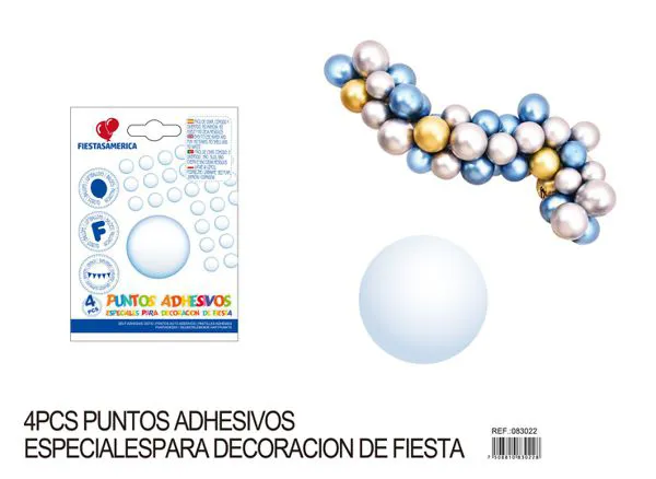 Puntos de pegamento para globos, 15 unidades, 4 piezas