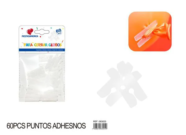 Clips en forma de H transparentes, 60 piezas