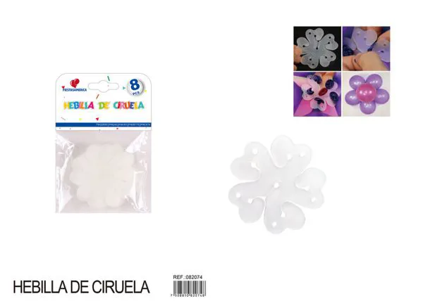 Clip de flor para 10 globos, 8 piezas