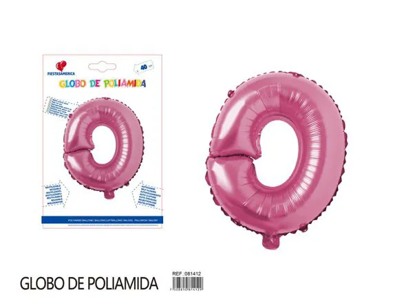 Globo metálico letra O de 16 pulgadas, color rosa