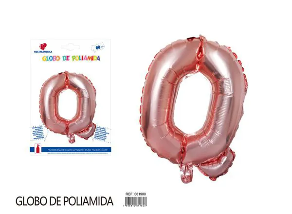 Globo metálico de letra gruesa de 32 pulgadas, color oro rosa, letra Q