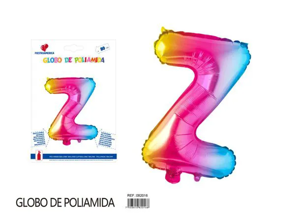 Globo metálico letra de 32 pulgadas, degradado, letra Z
