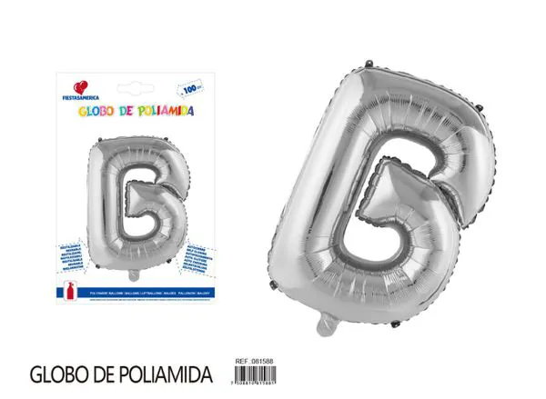 Globo metálico letra de 40 pulgadas, cuerpo grueso, color plateado, letra B