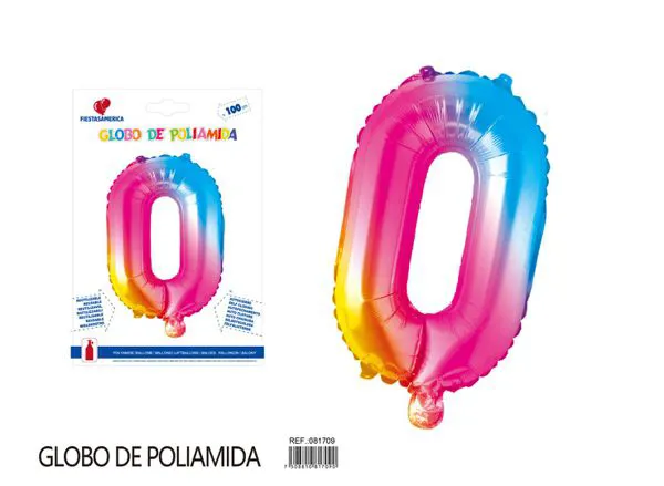 Globo metálico letra de 40 pulgadas, degradado, letra O
