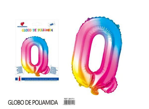 Globo metálico letra de 40 pulgadas, degradado, letra Q