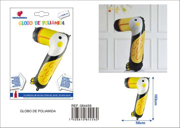 Globo metálico número 7 de 40 pulgadas, diseño de animales