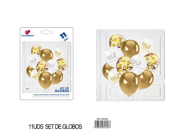 Set pequeño de globos impresos de princesa, 11 piezas