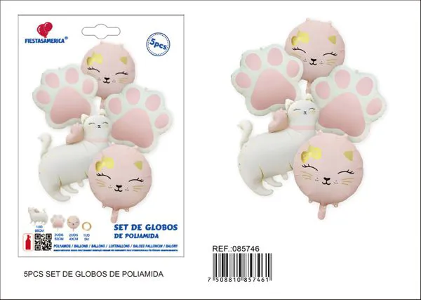 Set de globos de animales, 5 piezas