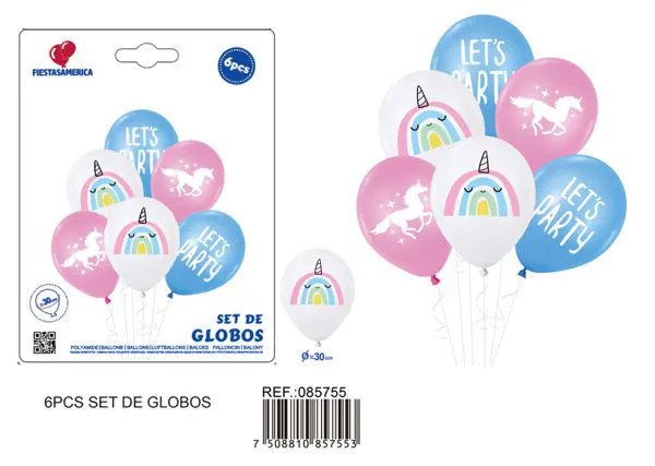 Set pequeño de globos, 6 piezas