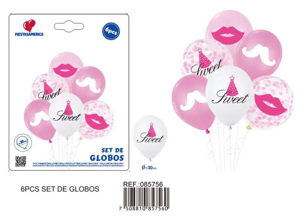 Set pequeño de globos, 6 piezas