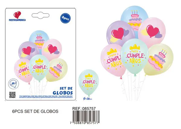 Set pequeño de globos, 6 piezas