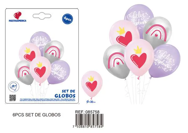 Set pequeño de globos, 6 piezas