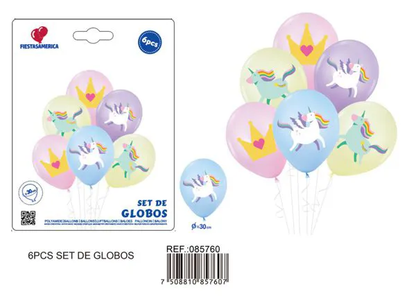 Set pequeño de globos, 6 piezas
