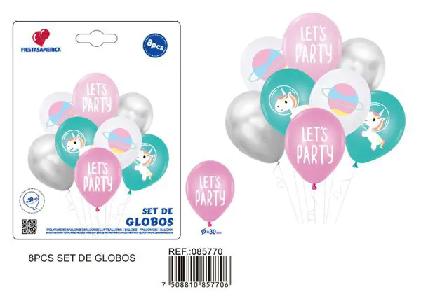 Set pequeño de globos, 8 piezas