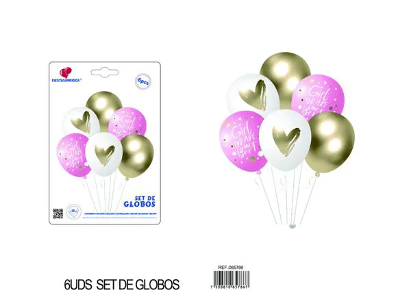 Set pequeño de globos, 6 piezas