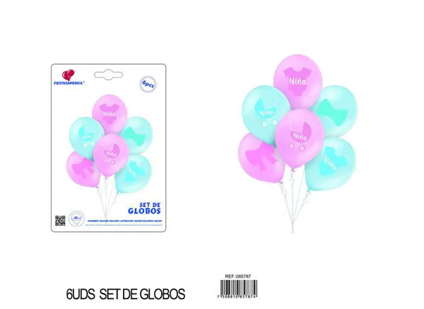 Set pequeño de globos, 6 piezas