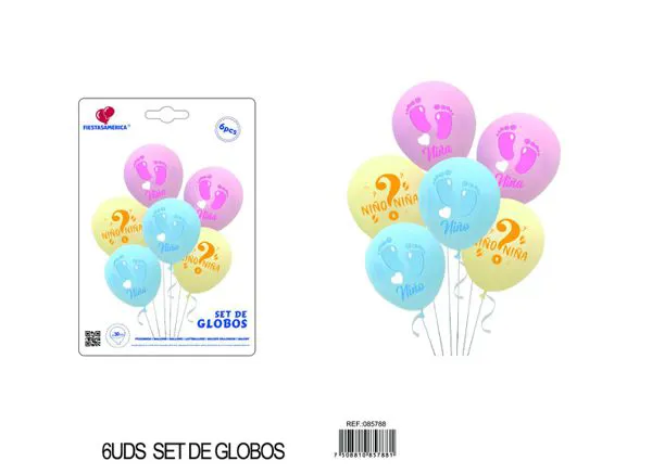 Set pequeño de globos, 6 piezas