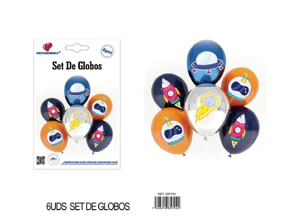 Set pequeño de globos, 6 piezas