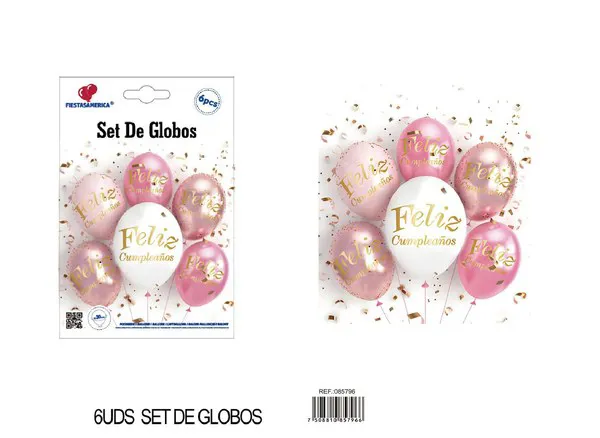 Set pequeño de globos, 6 piezas
