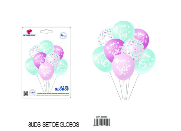 Set pequeño de globos, 8 piezas