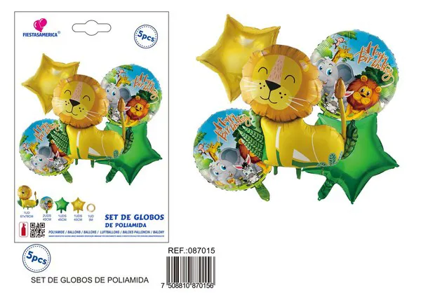 Set de globos de león, 5 piezas