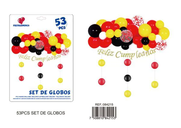 Set de cadena de globos tipo gota de lluvia, 53 piezas