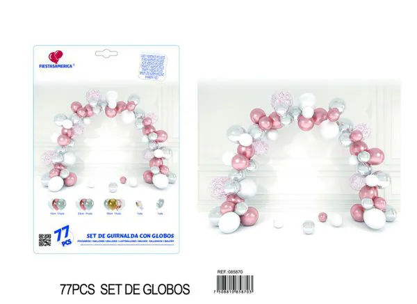 Set de globos para arco, 77 piezas
