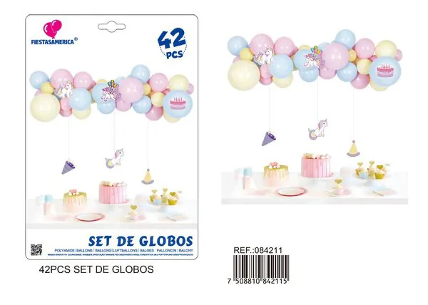 Set de cadena de globos, 42 piezas