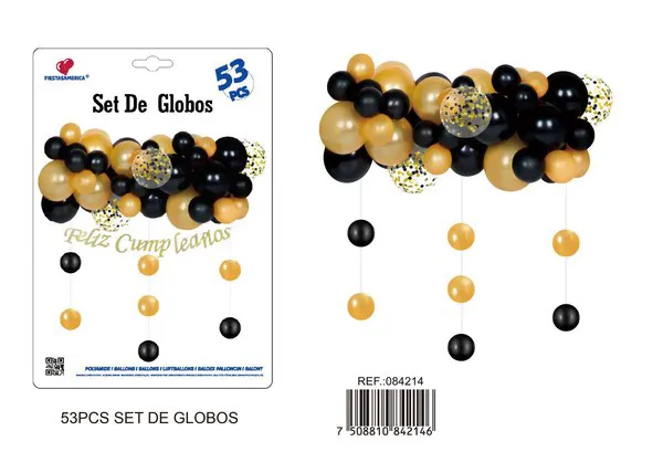 Set de cadena de globos tipo gota de lluvia, 53 piezas