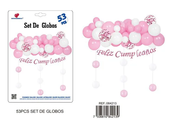 Set de cadena de globos tipo gota de lluvia, 53 piezas