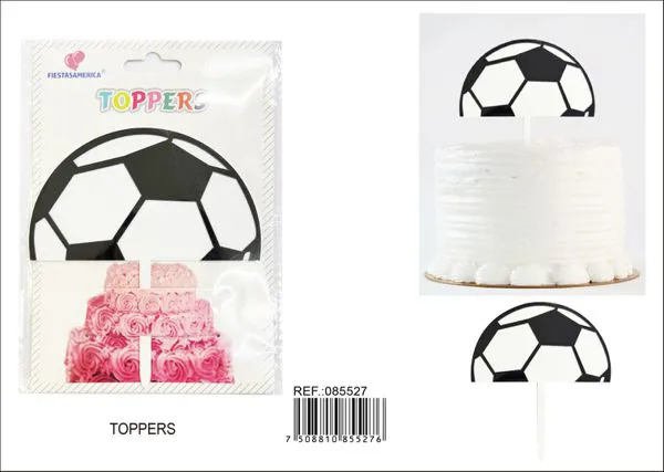 Adorno para pastel de acrílico, diseño de futbol, 1 pieza