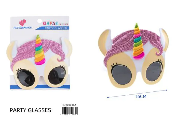 Lentes de fiesta máscara de unicornio