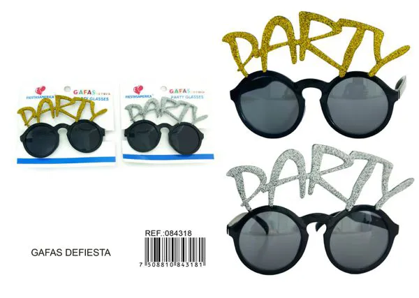 Lentes de fiesta "Party" (dorado, plateado)