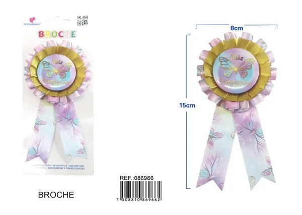 Broche de 8x15x4.5 cm